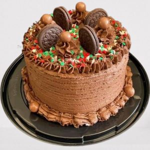 comprar torta de chocolate con decoracion navideña, tienda online de postres venezolanos en santiago de chile