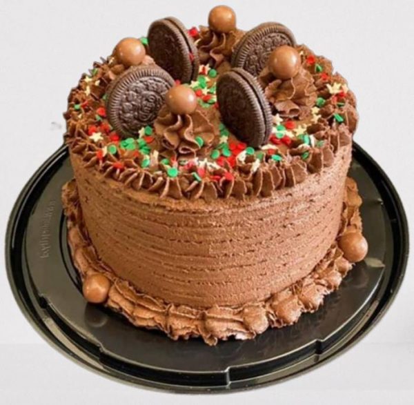 comprar torta de chocolate con decoracion navideña, tienda online de postres venezolanos en santiago de chile