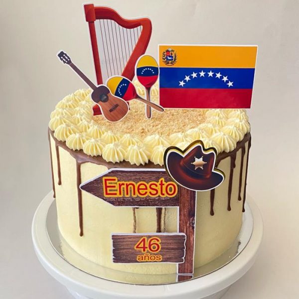 comprar torta con decoración de venezuela, tienda online de postres venezolanos en santiago de chile